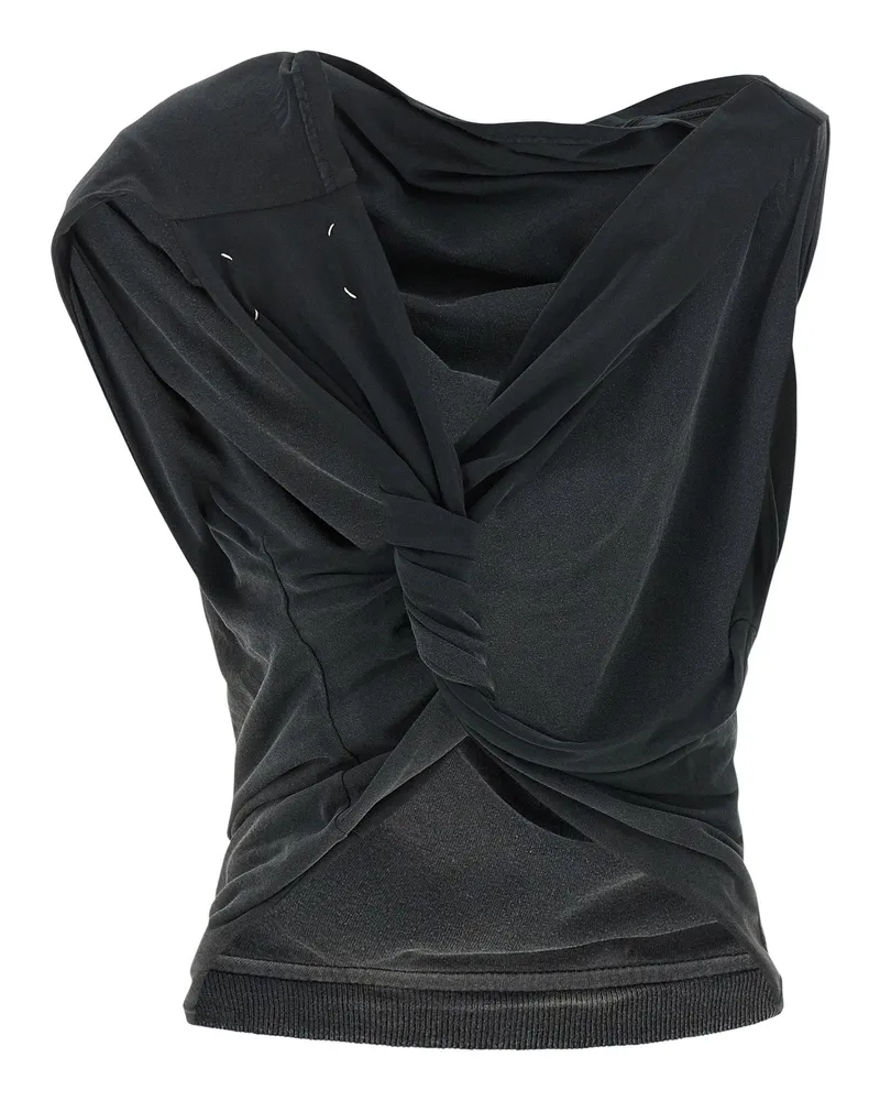 Maison Margiela Deconstructed Cotton Tunic Tunic — Gray Gray