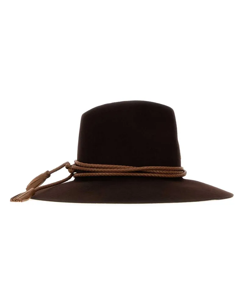 Moncler HAT Wool Felt Fedora — Brown Brown
