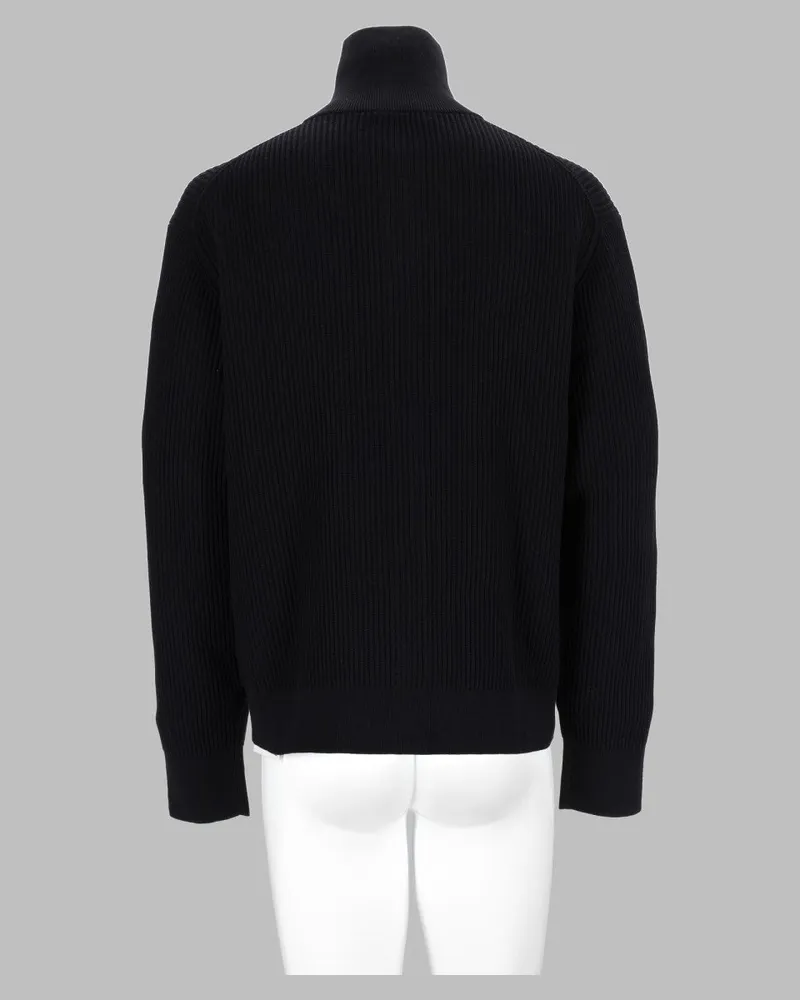 Studio Nicholson Ribbed Cotton Cardigan — Black Black