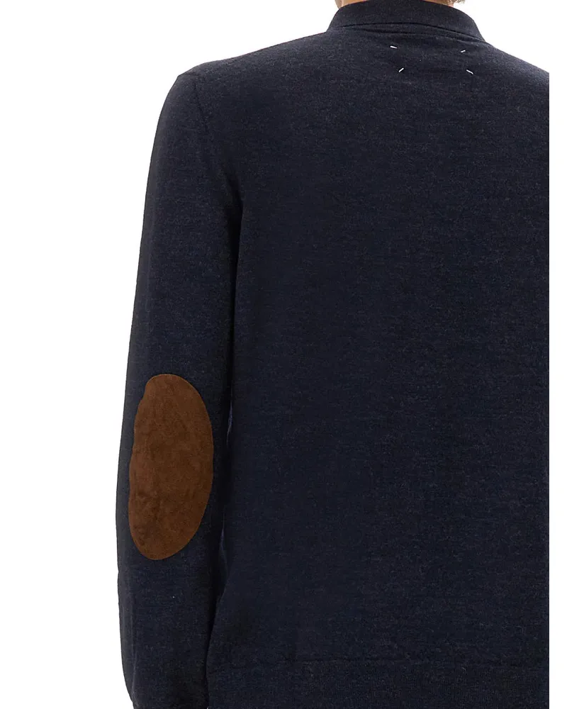 Maison Margiela Wool Polo — Blue Blue