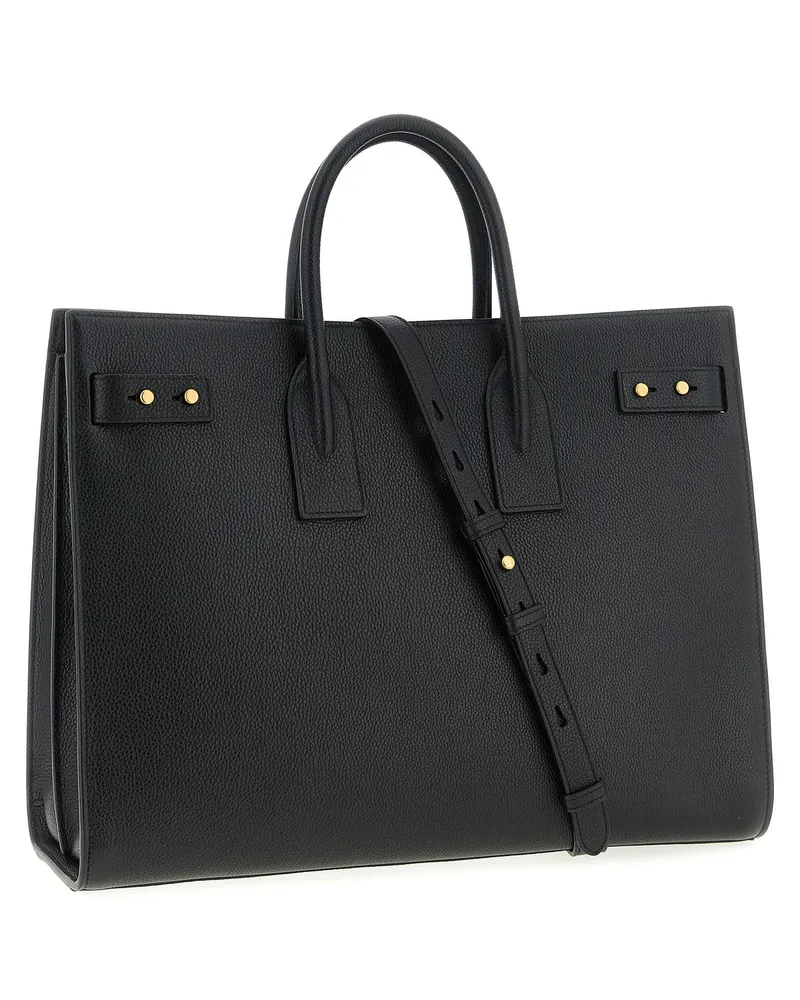 Saint Laurent Sac de Jour Top Handle Bag — Black Black