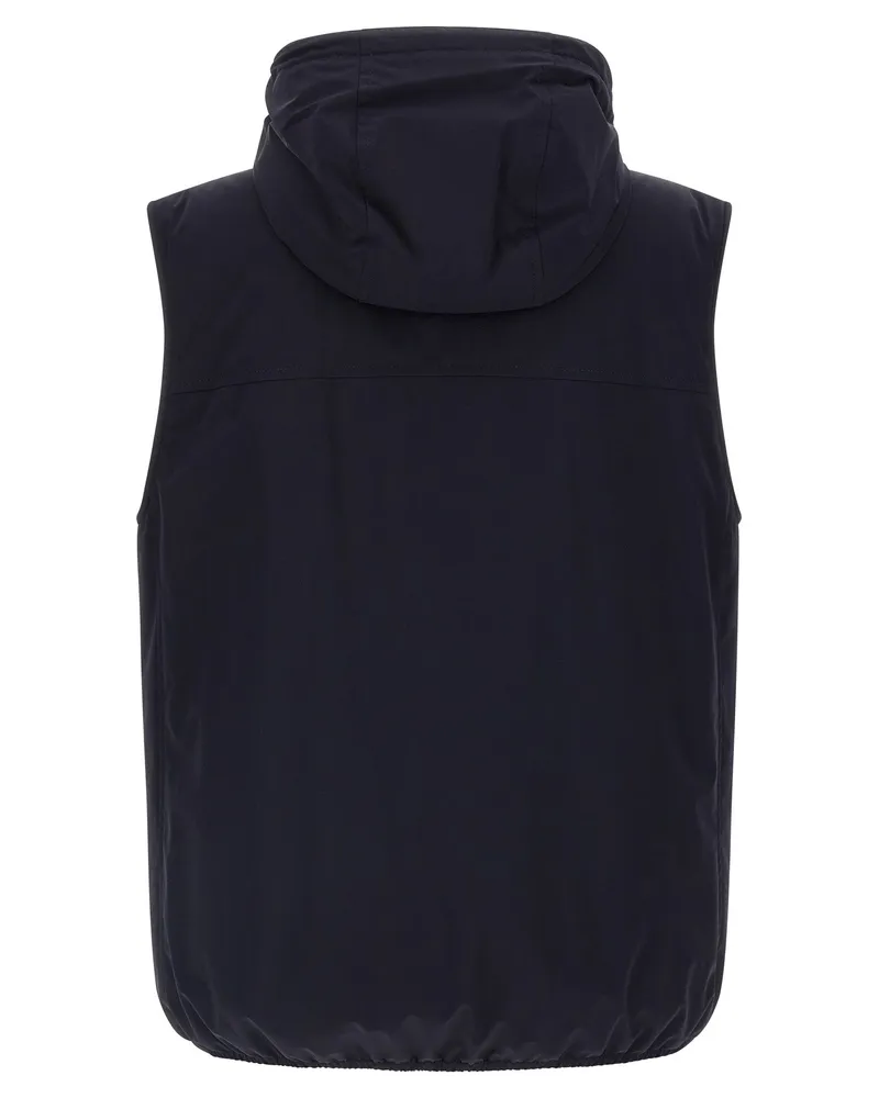 Brunello Cucinelli Hooded Water-Repellent Vest — Black Black