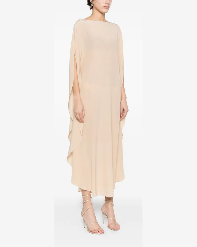 Gianluca Capannolo Silk Midi Dress — Beige Beige