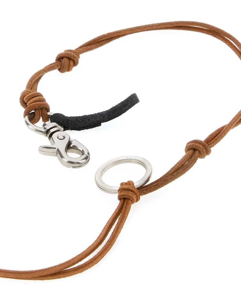 Our Legacy Men's Caramel Leather Ladon Necklace Natural Collane Necklaces Brown