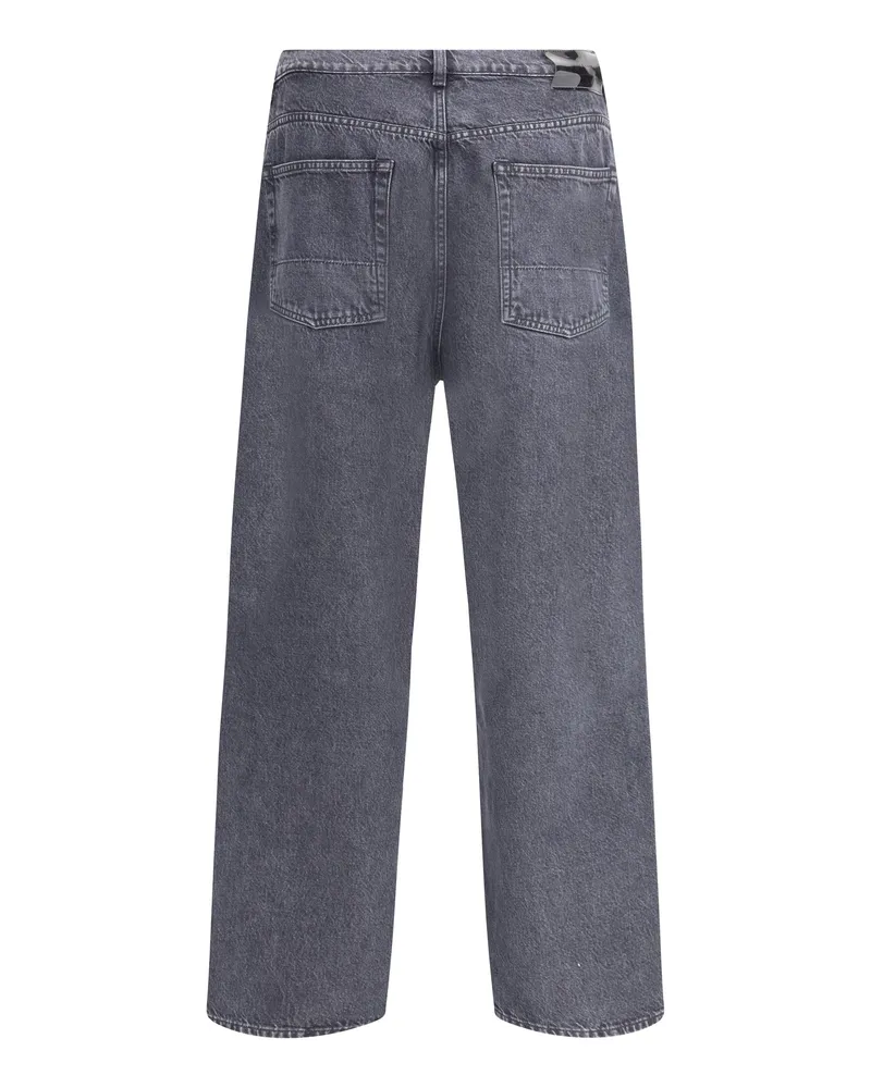 Our Legacy Men's Loose Jeans Super Grey Wash Cotton Gray