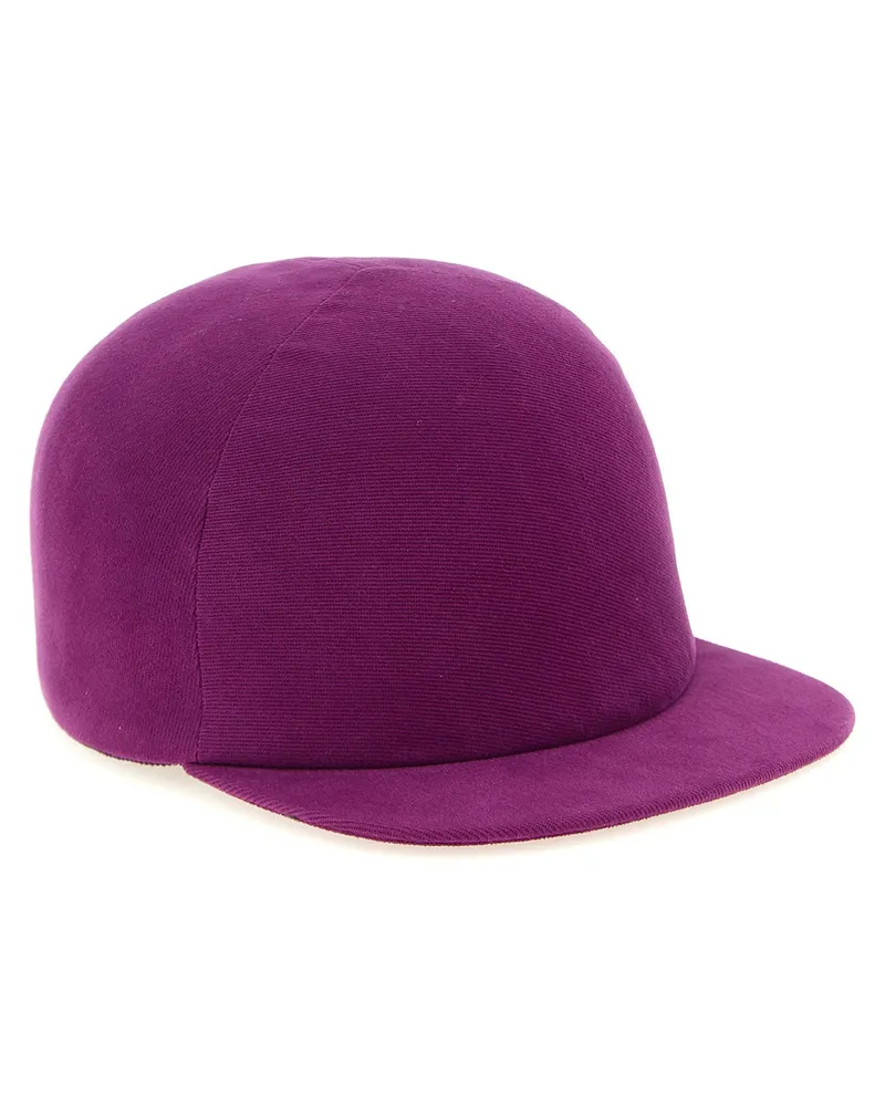 Balenciaga Cotton Drill Baseball Cap — Purple Purple