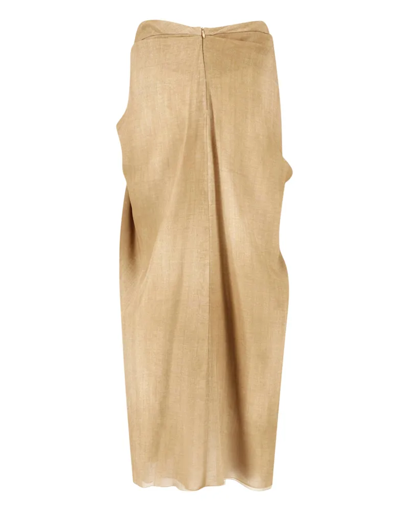 Ermanno Scervino Women's Skirts Brown Polyester Beige