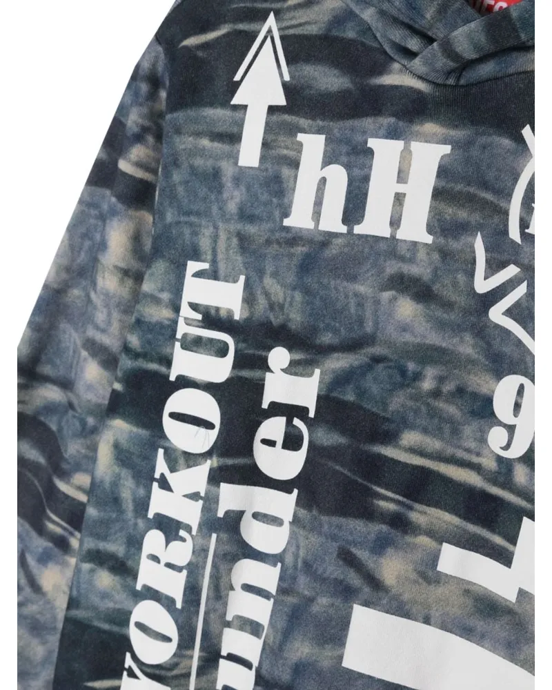 Diesel Multicolour Print Cotton Hoodie — Multicolor Multicolor