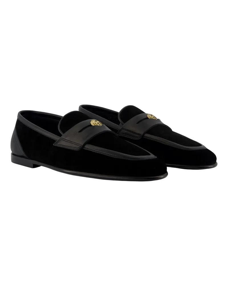 Dolce & Gabbana Men's Calfskin Leather Loafer Black Black
