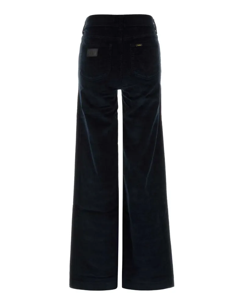 Lois Women's Midnight Blue Stretch Corduroy Palazzo Pant Navy Jean Navy