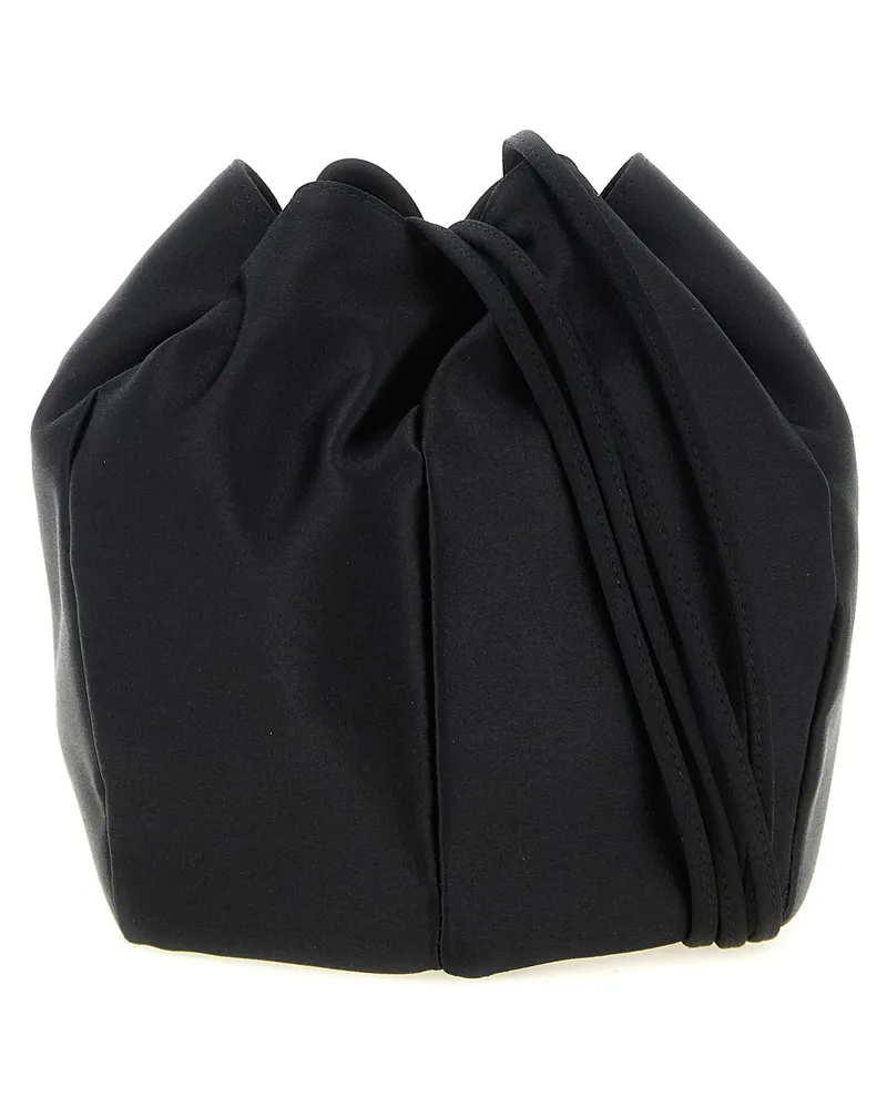 Prada Satin Bucket Bag — Black Black