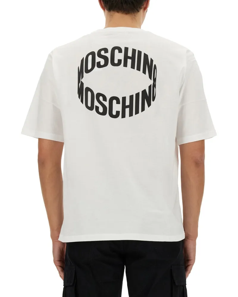 Moschino Logo Cotton T-Shirt — White White