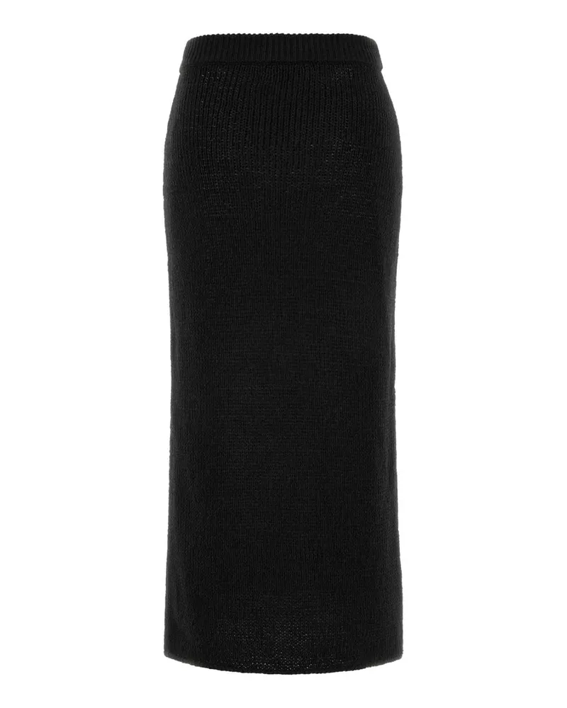 Alanui Women's Slate Knit Island Memories Skirt Black Exterior: Polyester Cotton Gonne Black