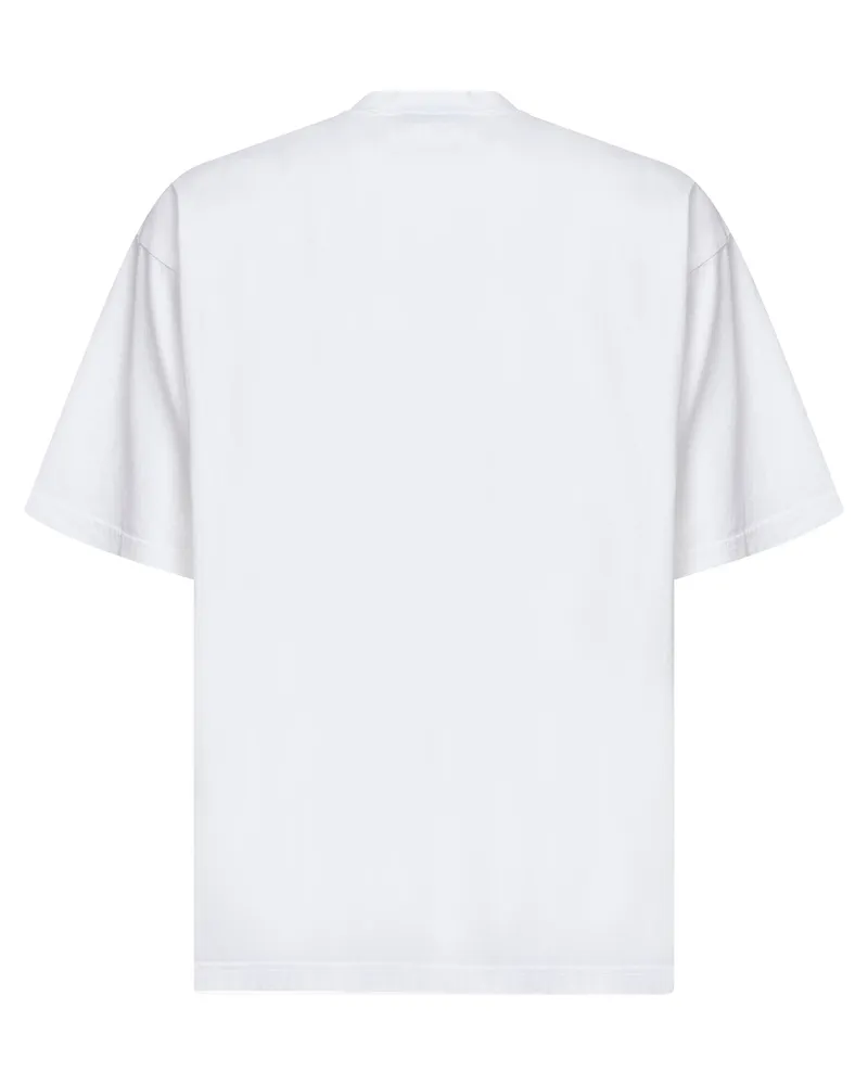Balenciaga Messy Spray Print T-Shirt — White White