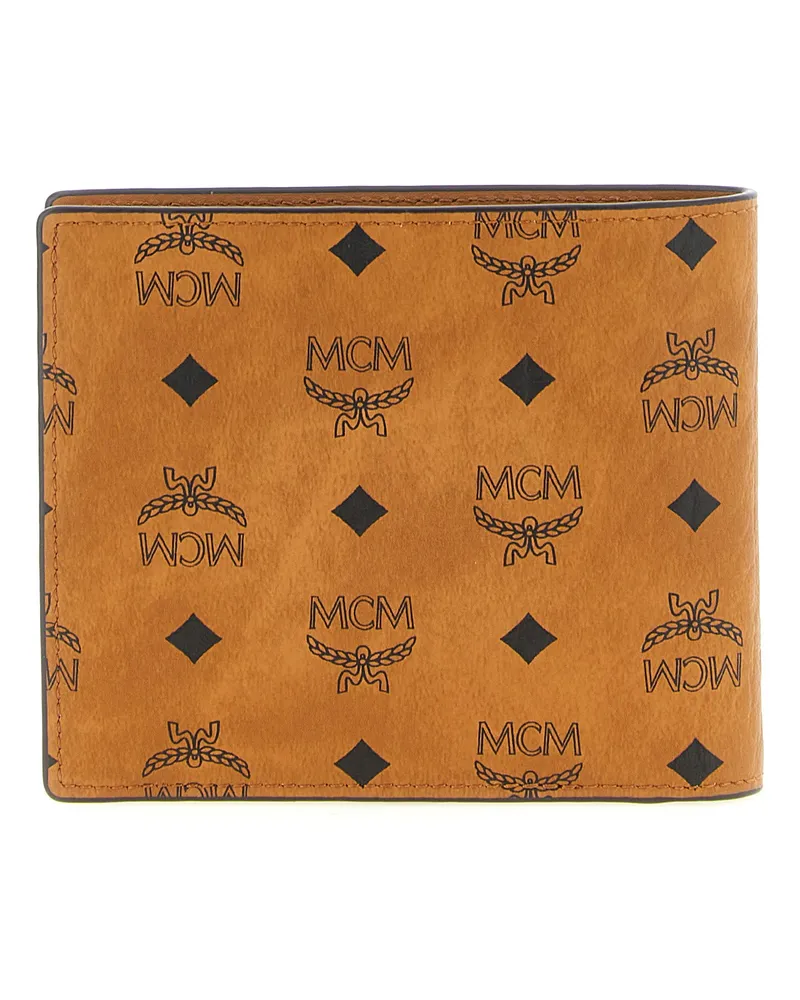 MCM Monogram Visetos Canvas Wallet — Cognac Cognac