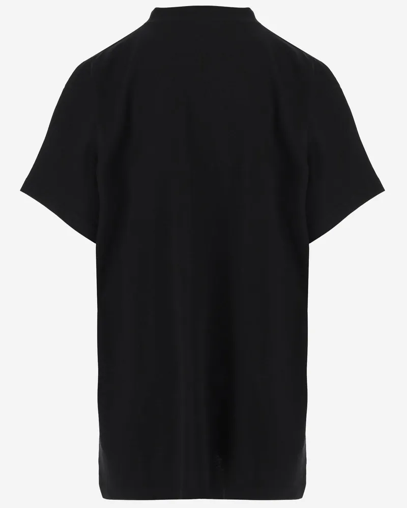 Balenciaga Women's Rhinestone Cotton T-Shirt Black T-Shirts & Jerseys Black
