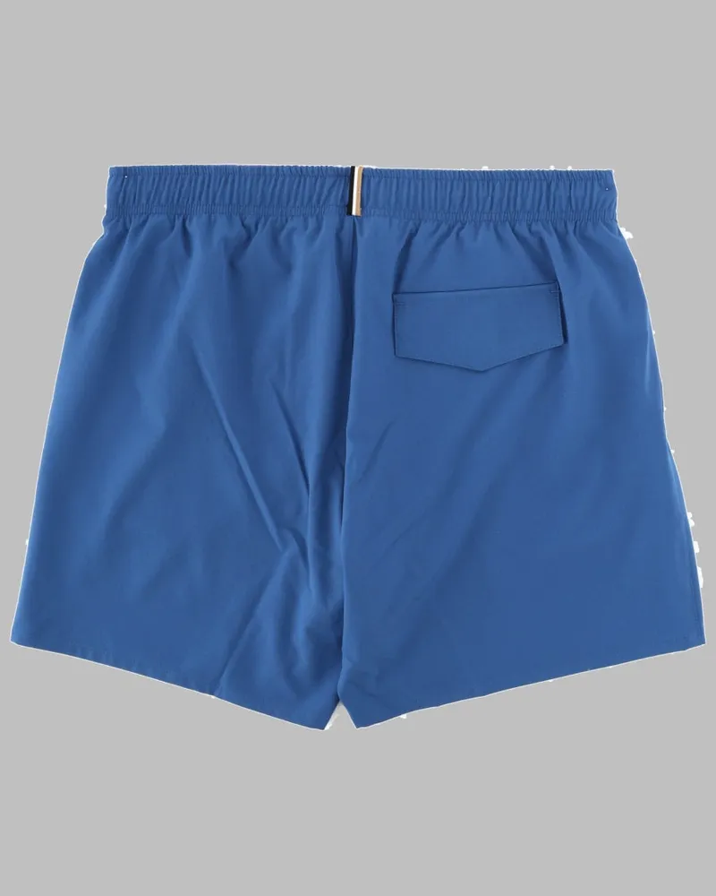 HUGO BOSS Recycled Polyester Swim Shorts — Blue Blue