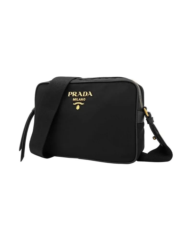 Prada Women's Black Nylon Shoulder Bag Black