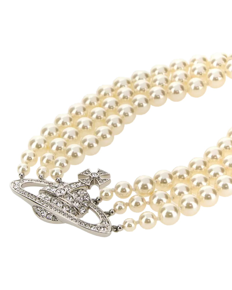Vivienne Westwood Pearl Orb Pendant Necklace — Cream Cream