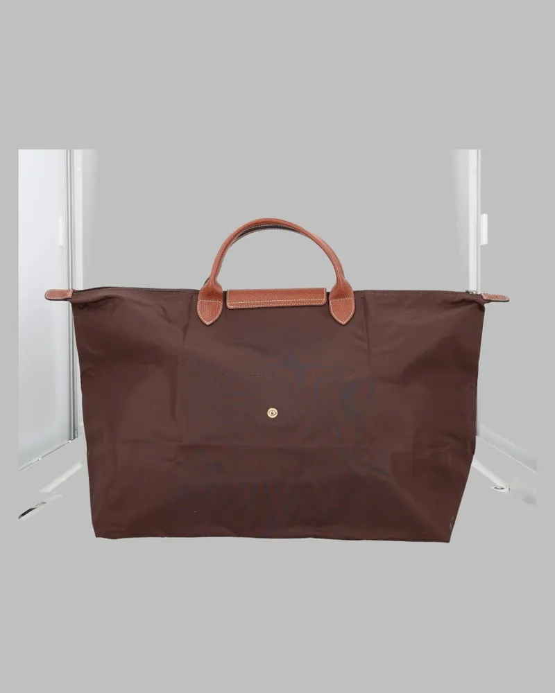 Longchamp Women's Travel Bag Le Pliage Original Brown Nylon Handbags Hand Brown
