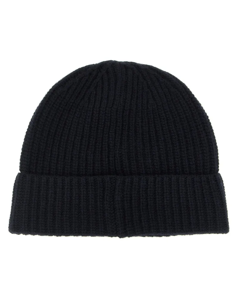 Stone Island N100012 Ribbed Wool Beanie — Navy Navy
