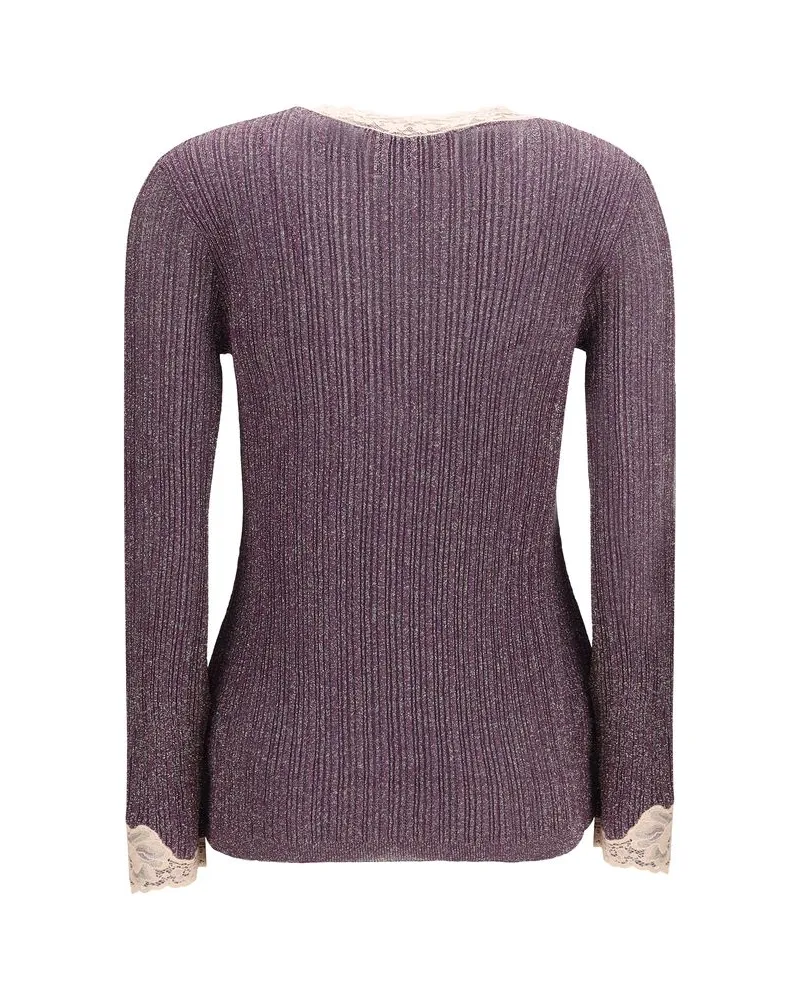 Valentino Garavani Women's Purple Viscose Cardigan Clothing Purple
