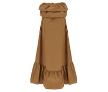Flounce Dress — Camel