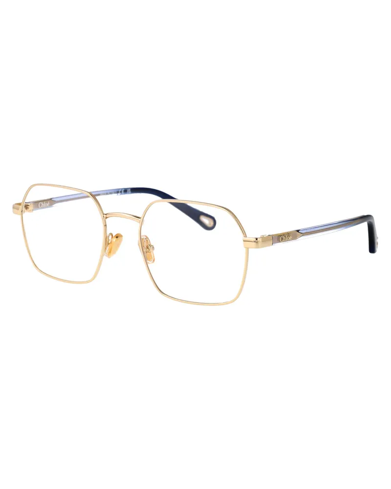 Chloé Women's Sunglasses Ch0268o Gold Blue Acetate Gold-Blue-Transparent Glasses & Frames Gold/blue/transparent Gold