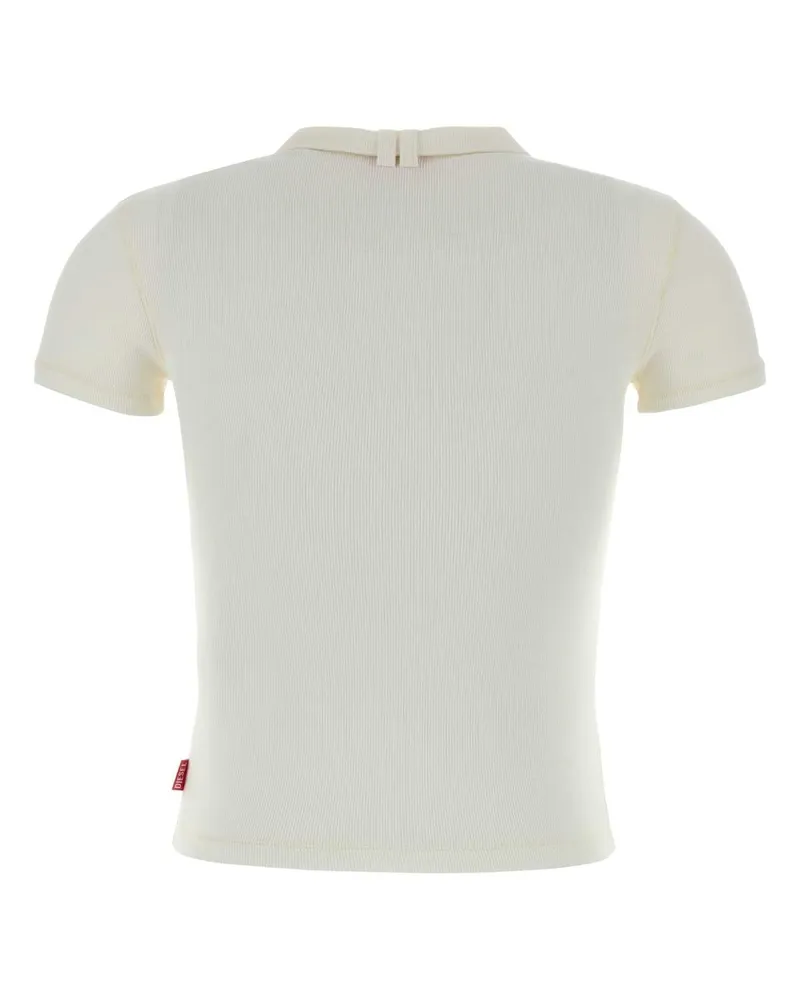 Diesel Women's White Stretch Cotton T-Iaras T-Shirt 141 Exterior: Elastane White