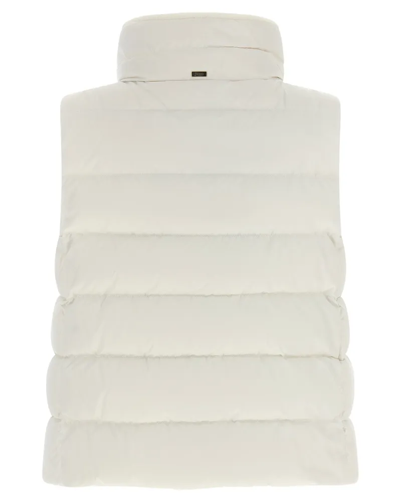 Herno Technical Satin Padded Vest — White White
