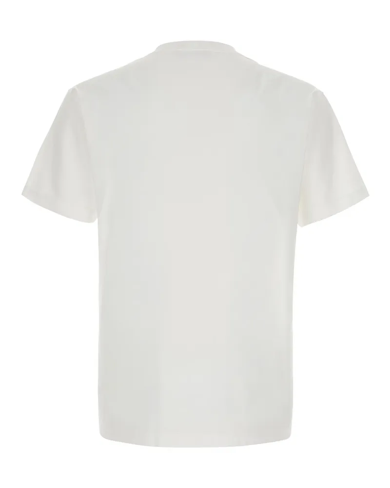 Stone Island Men's T-Shirt Crew Neck White Cotton T-Shirts And Polos White