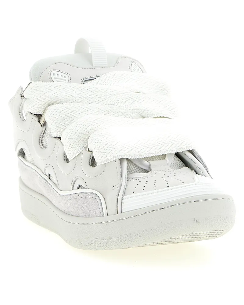 Lanvin Men's White Calfskin Chunky Sneakers White