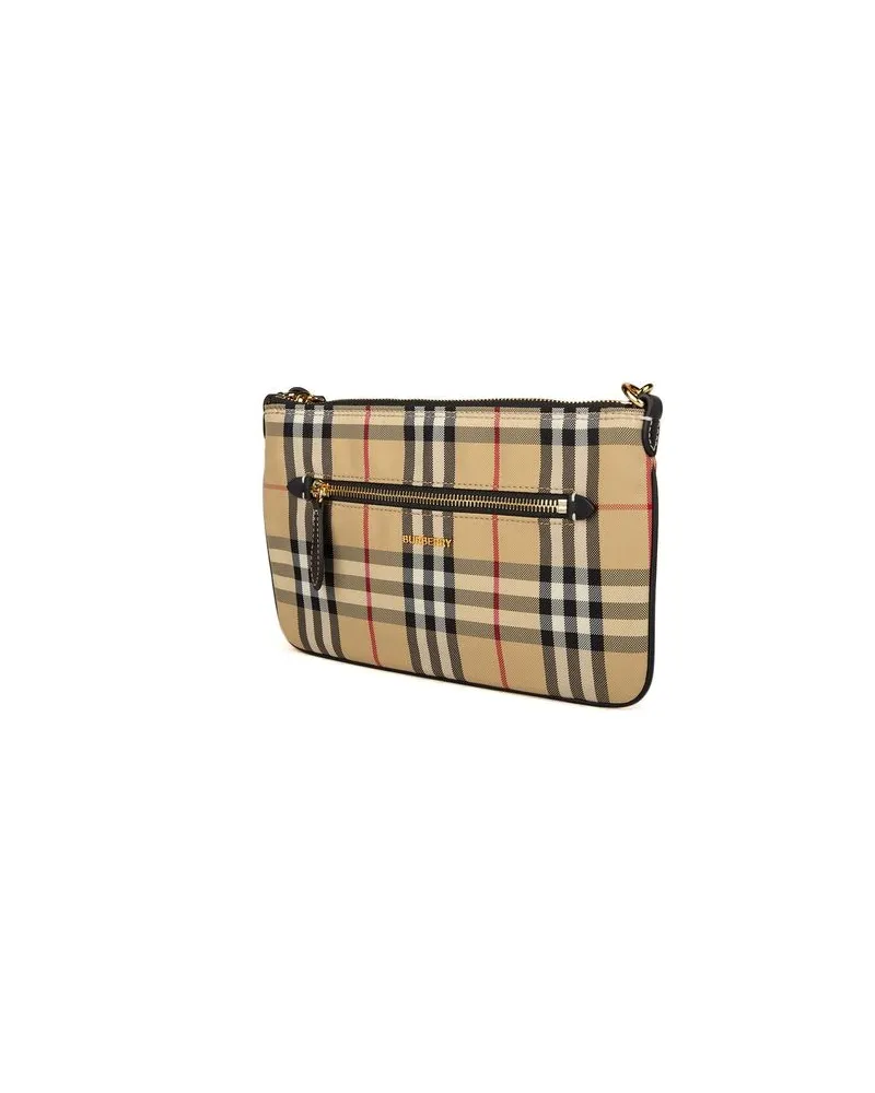 Burberry Nylon Clutch — Beige Beige