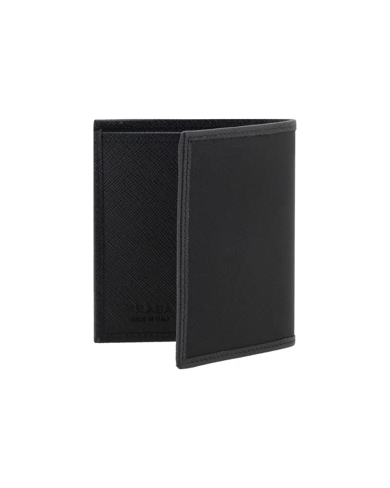 Prada Men's Black Nylon Wallet Black