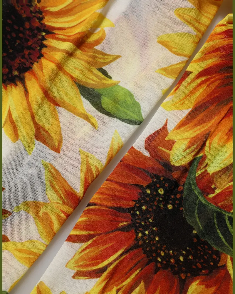 Dolce & Gabbana Women's Multicolor Floral Nylon Tights Stockings Socks Clothing Yellow