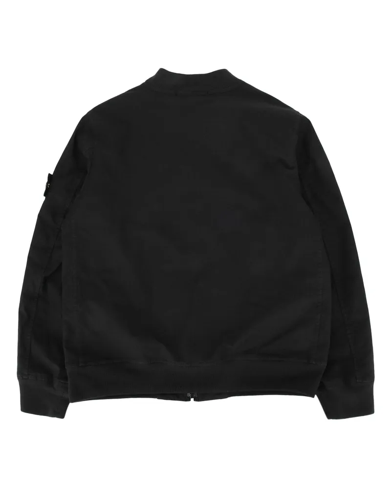 Stone Island Boys' Cotton-Elastan Bomber Jacket Black Elastane Black