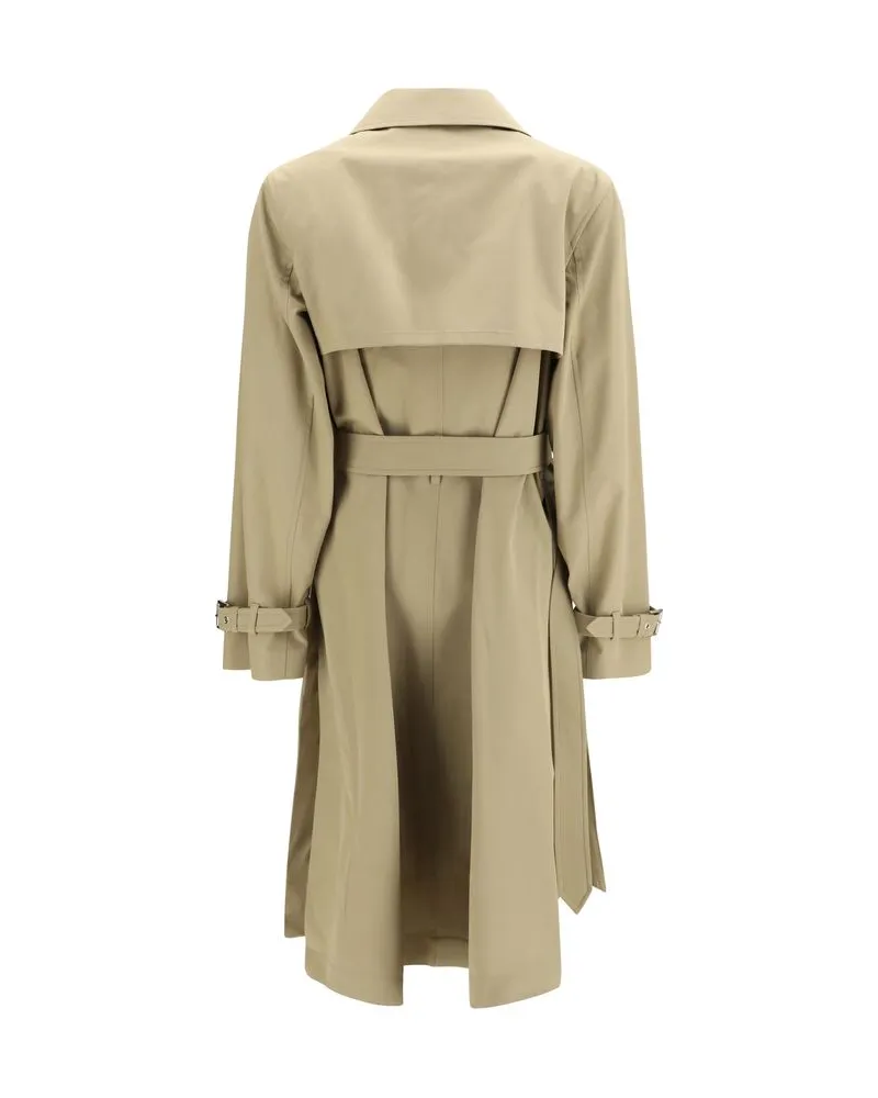 Fendi Women's Beige Cotton Coat Clothing Beige