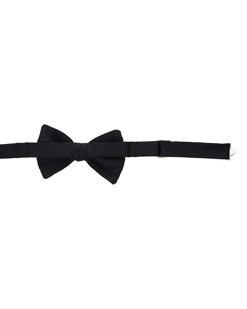 Emporio Armani Men's Bow Tie Papillon Black Silk Ties Black