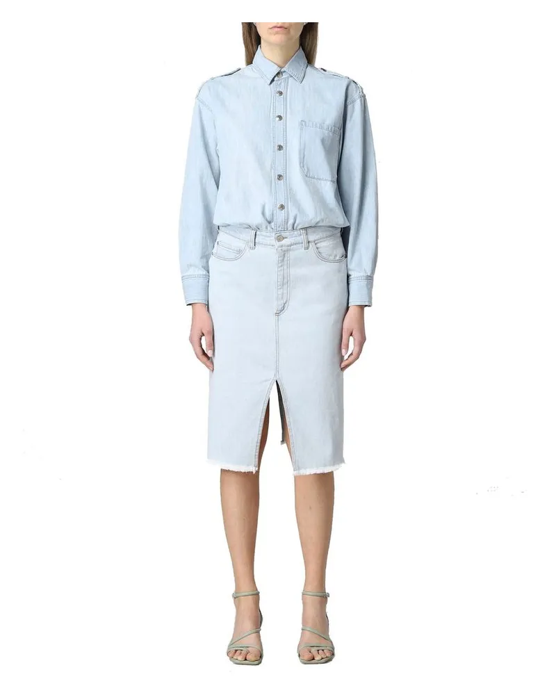 Stella McCartney Women's Blue Cotton Casual Dress Blue