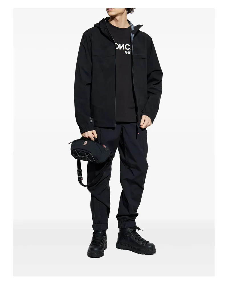 Moncler Performance Polyamide Track Pants — Black Black