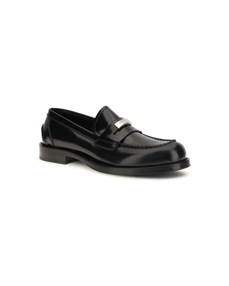 Dolce & Gabbana Calf Leather Loafer — Black Black