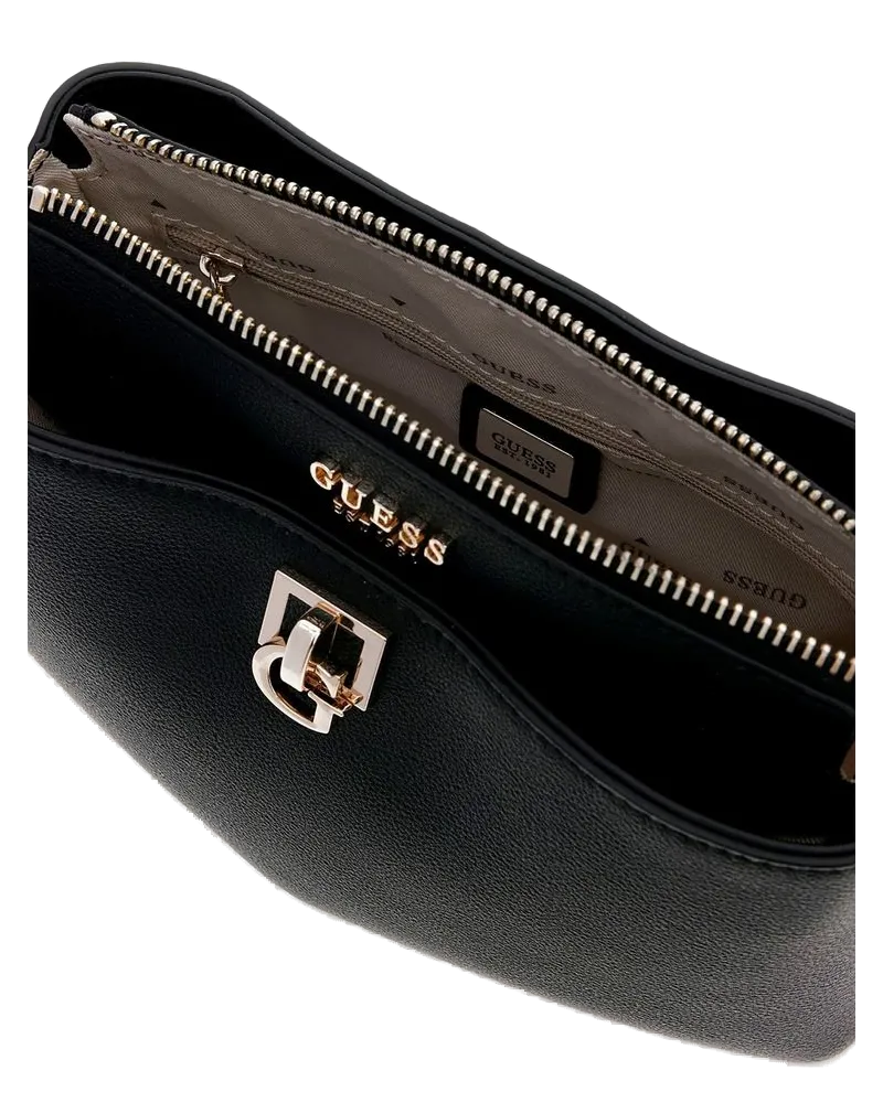 Guess Women's Crossbody Bag Black Polyurethane - Crossbody-Bags Black