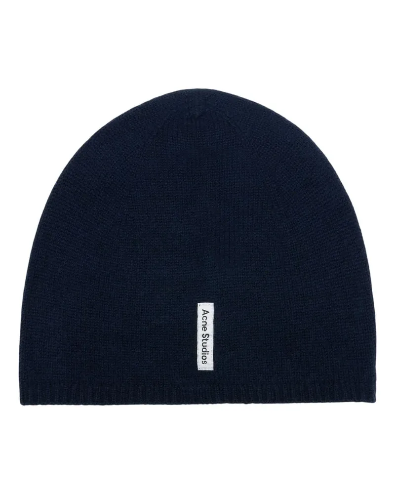 Acne Studios Unisex Fitted Beanie -  Cashmere Blue Accessories Hats Blue