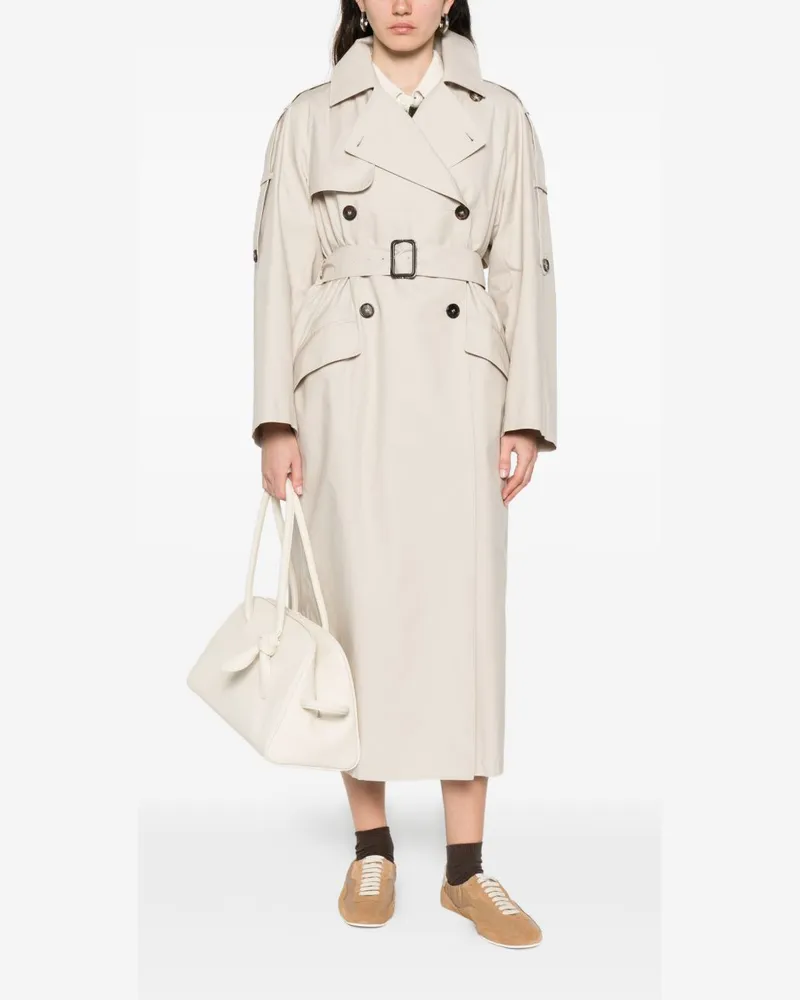 Max Mara Women's Trench Coat The Cube Natural Cotton & Raincoats Beige