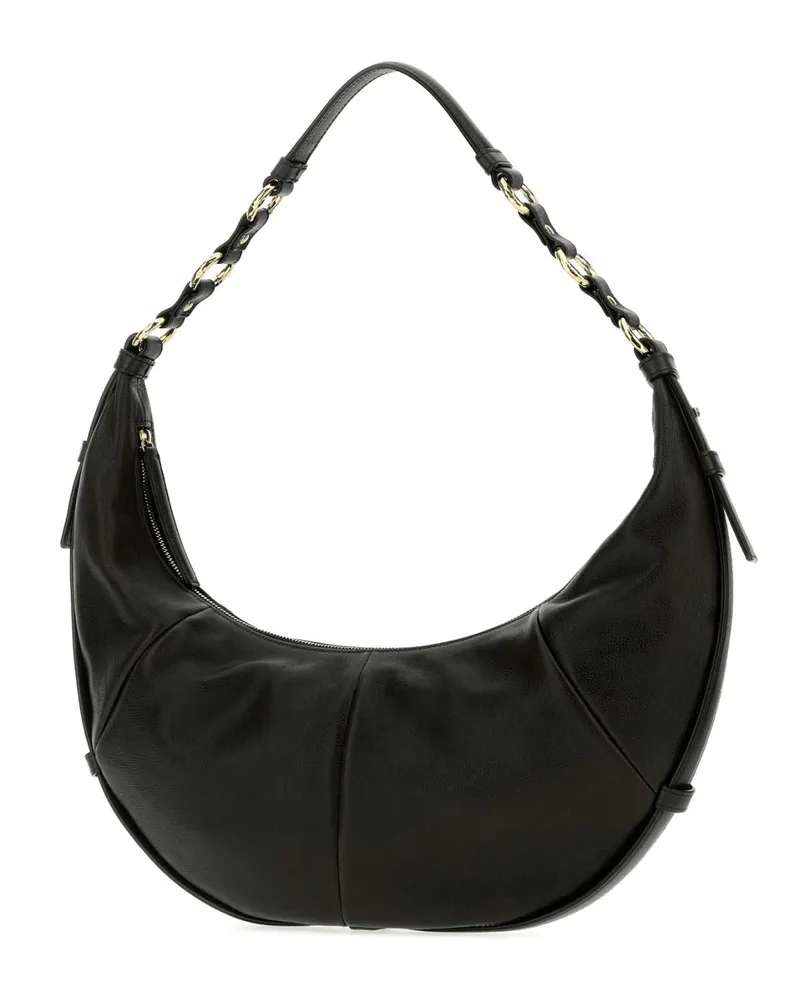 Saint Laurent Women's Black Leather Saharienne Shopping Bag Nero Borse A Mano Black