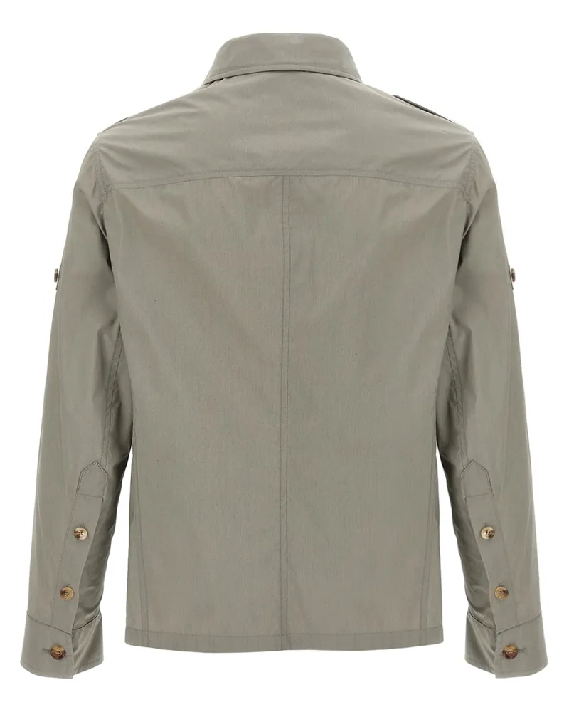 Brunello Cucinelli Men's Bicolor Cotton Shell Jacket Clothing Green