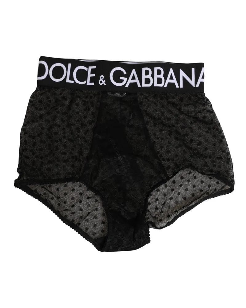 Dolce & Gabbana Women Black Logo Girdle High Waist Panty Underwear Clothing Black