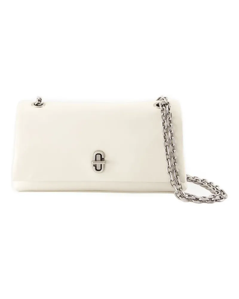 Marc Jacobs Women's The Dual Wallet On Chain -  Leather White Cowhide Bags Crossbodies White