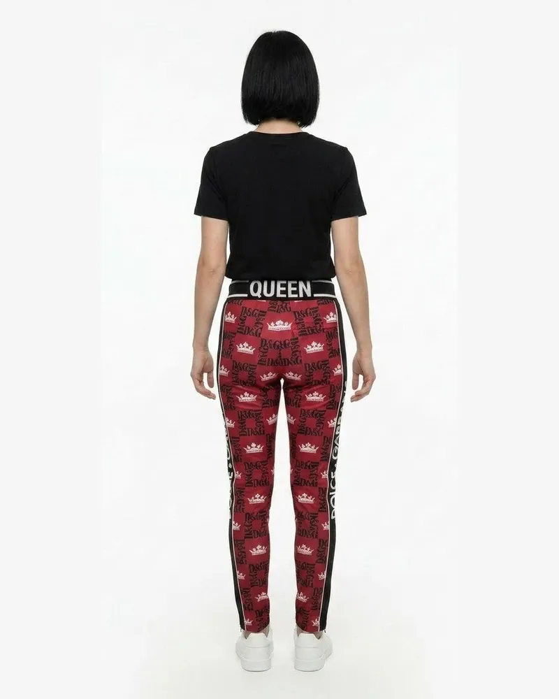 Dolce & Gabbana Women's Multicolor Polyester Joggers (workout Pants Red