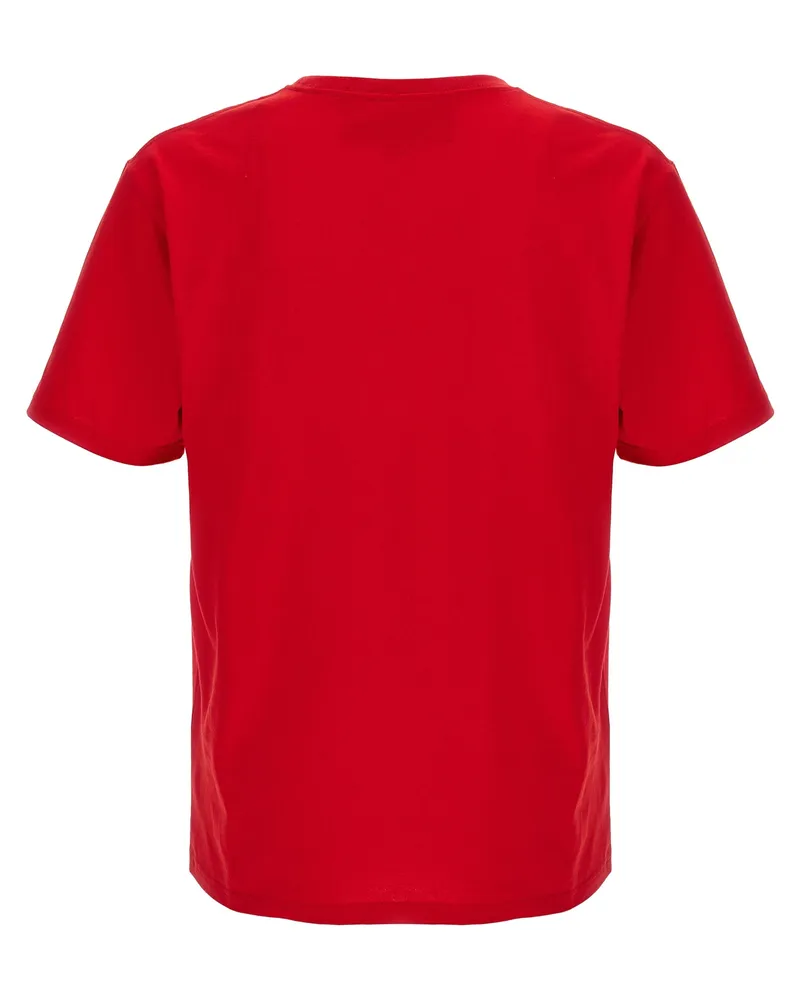 Valentino Garavani Men Multicolor Cotton T-Shirt Red
